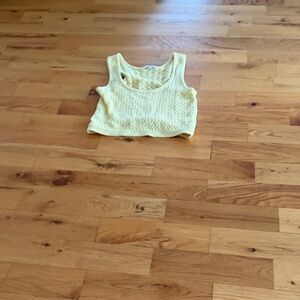 Z Supply Yellow Knit Crop Top